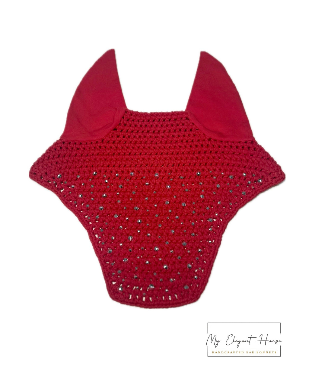 PUNAINEN NELIÖREUNAINEN KORVAHUPPU