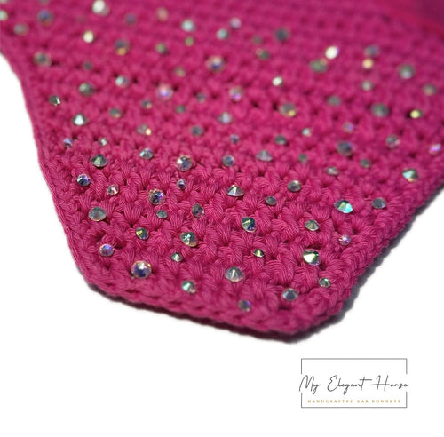 PINKKI NELIÖREUNAINEN KORVAHUPPU