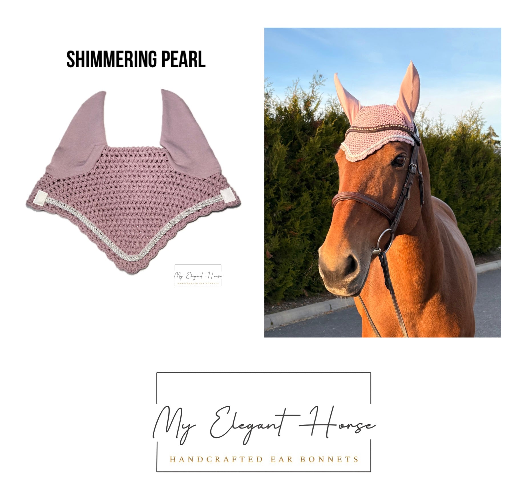 ROOSA PYÖREÄREUNAINEN KORVAHUPPU HELMINAUHALLA