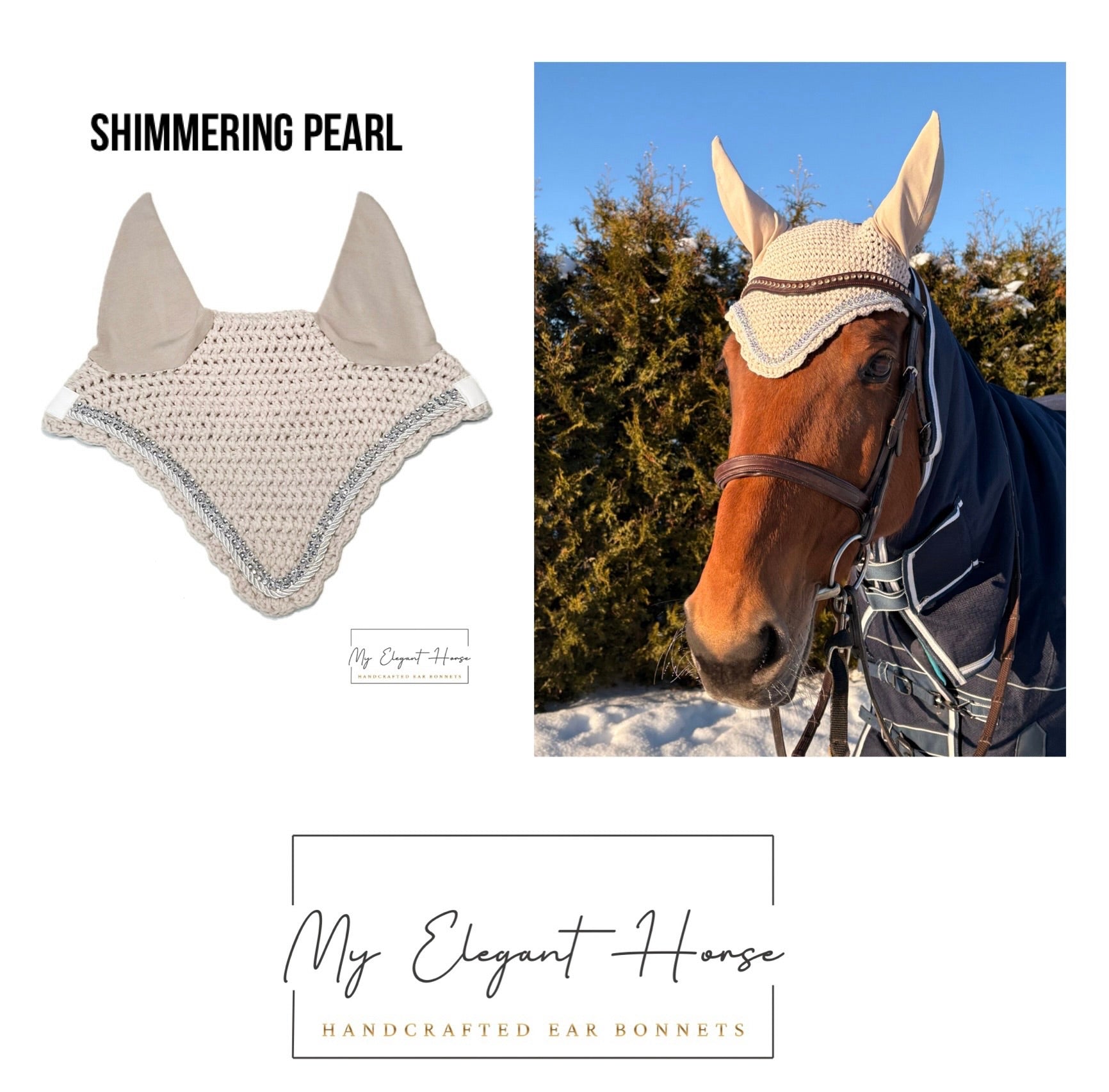 BEIGE PYÖREÄREUNAINEN KORVAHUPPU