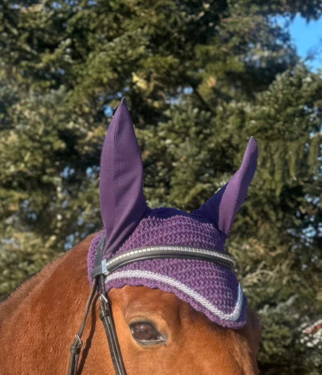 VIOLETTI PYÖREÄREUNAINEN KORVAHUPPU