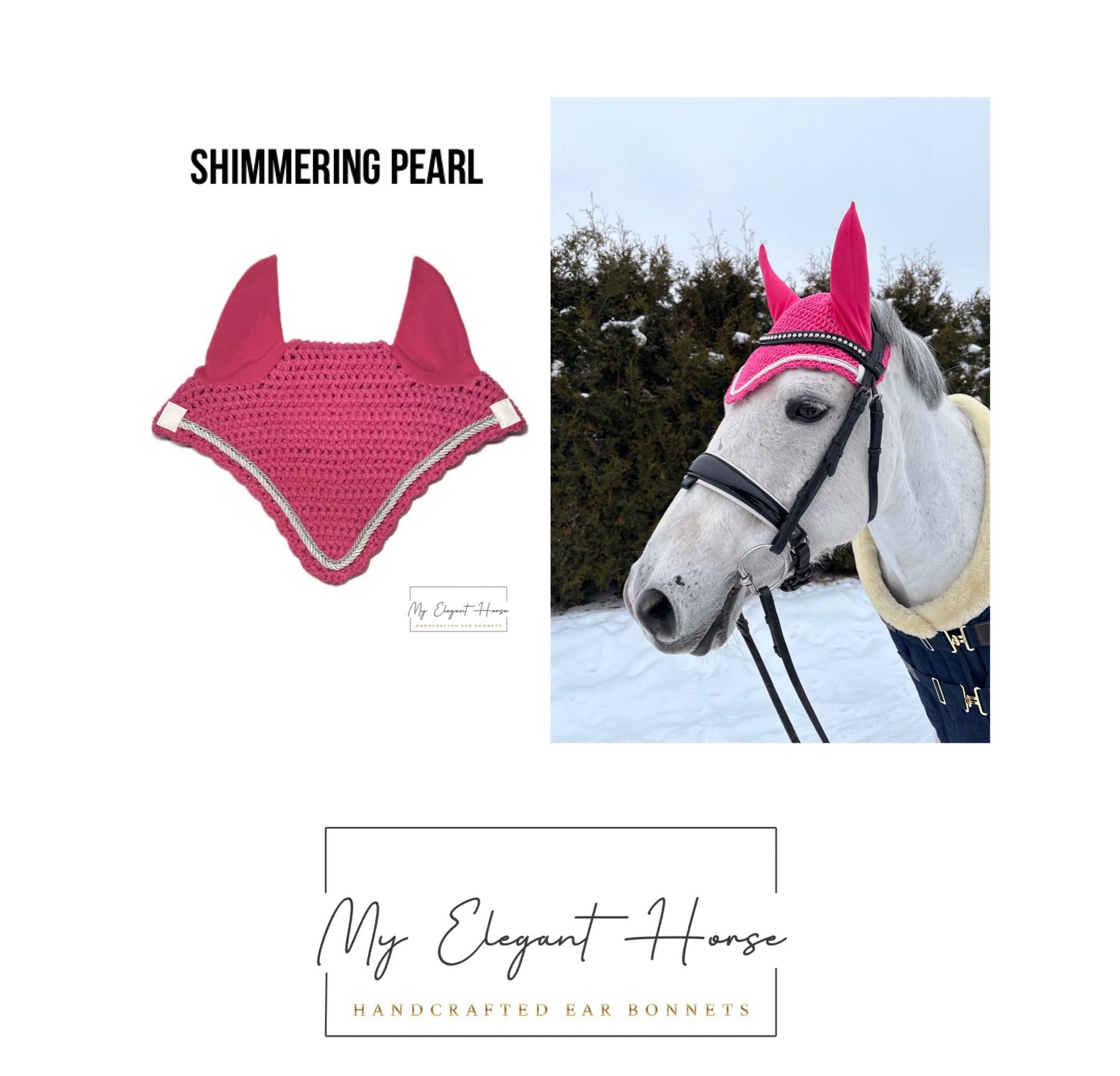 PINKKI PYÖREÄREUNAINEN KORVAHUPPU