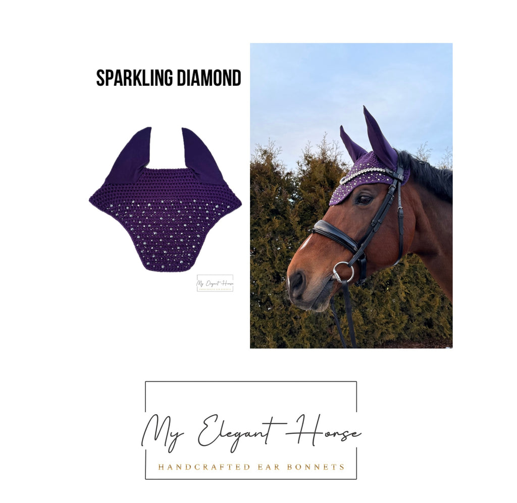 VIOLETTI NELIÖREUNAINEN KORVAHUPPU