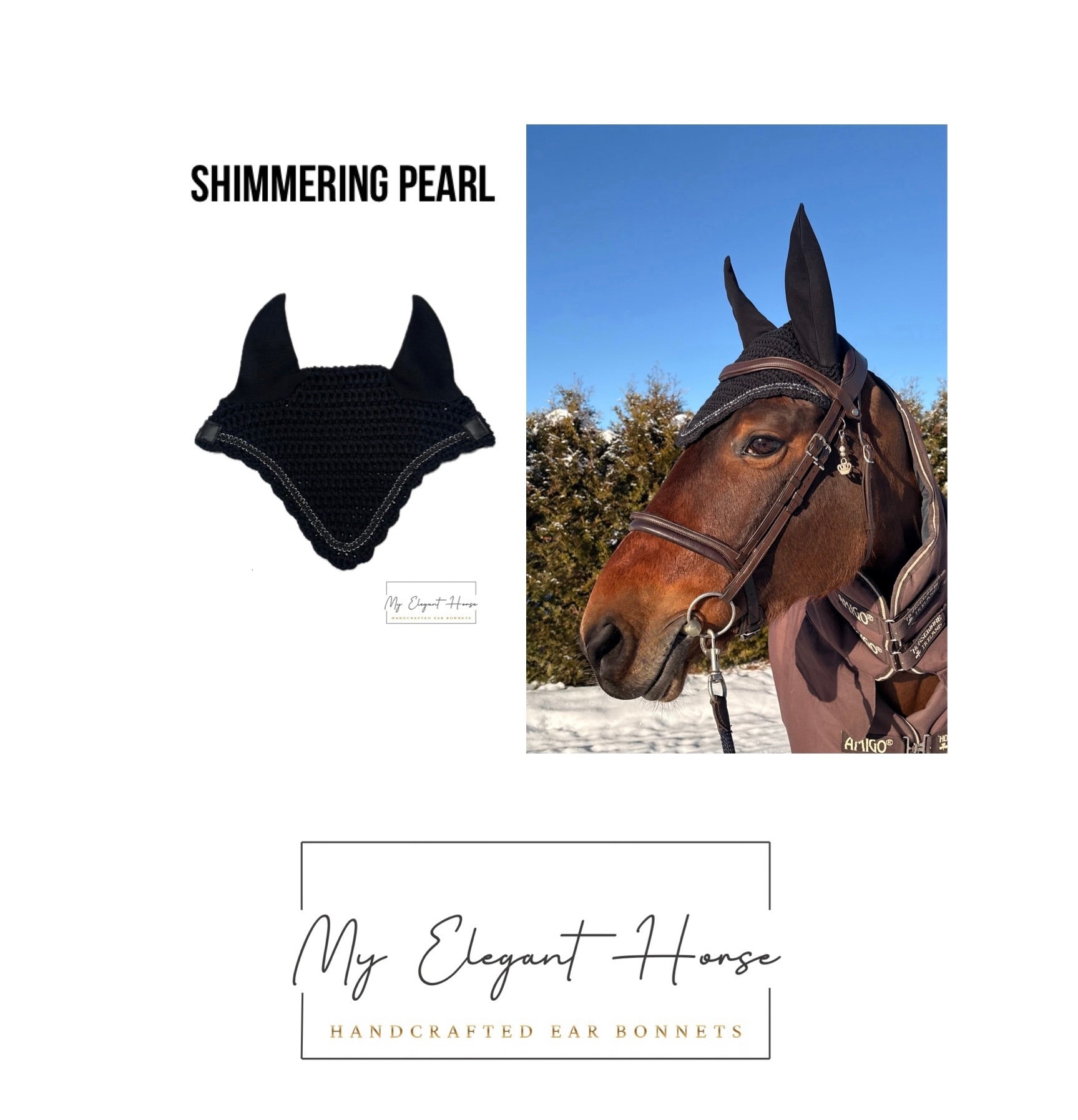 MUSTA PYÖREÄREUNAINEN KORVAHUPPU