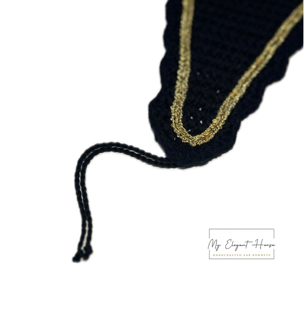 MUSTA PITKÄ KORVAHUPPU